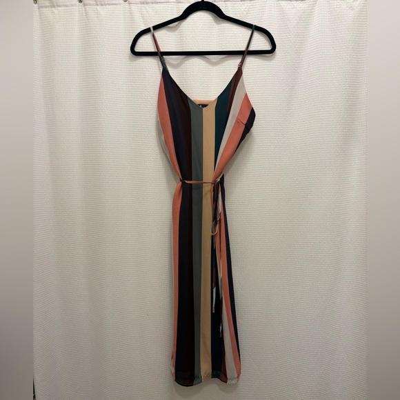 Lulus Striped Midi Dress - Picture 5 of 9